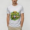 Brazil 2026 Soccer Unisex T Shirts Vintage Tee Shirt Short Sleeve Round Collar TShirts Pure Cotton Printed Clothing