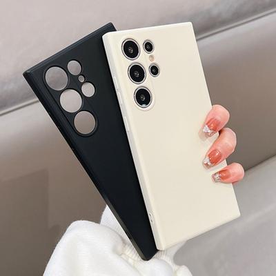 Square Liquid Silicone Case for Samsung Galaxy S24 S23 Ultra S22 Plus A32 A51 A52 A53 A72 A73 Protective Soft Fabric Phone Cove