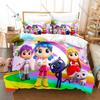 Cool True and the Rainbow Kingdom Themed 3PCS Bedding Set Vivid Rainbow World Art Print Cozy Microfiber All Season Bed Set