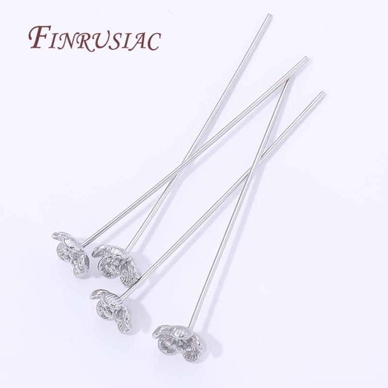 5/10Pcs 18K Gold Plated Flowers Head Pins For Jewelry Making Supplies,DIY Bracelets&Earrings Accessories