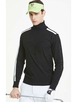 NEVERMINDALL Spocklining Long Turtleneck Sweater_Nm05Wsw753Bk