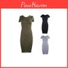 Elegantes Damen Bodycon Bleistiftkleid mit kurzen Ärmeln für den Sommer, lässig, Übergrößen