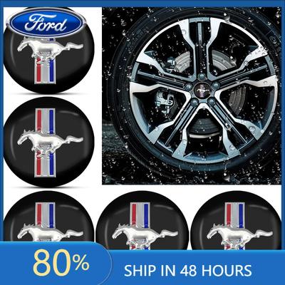 Samolepka na auto Ford 2025 Horká 4ks Styling auta 56mm Krytka středového náboje kola pneumatiky auta Odznak samolepka Pro Ford Mustang FIESTA Focus Shelby