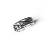 Yin Taifei Unisex Silver Stone Texture Open Ring - Versatile Retro Design for Couples