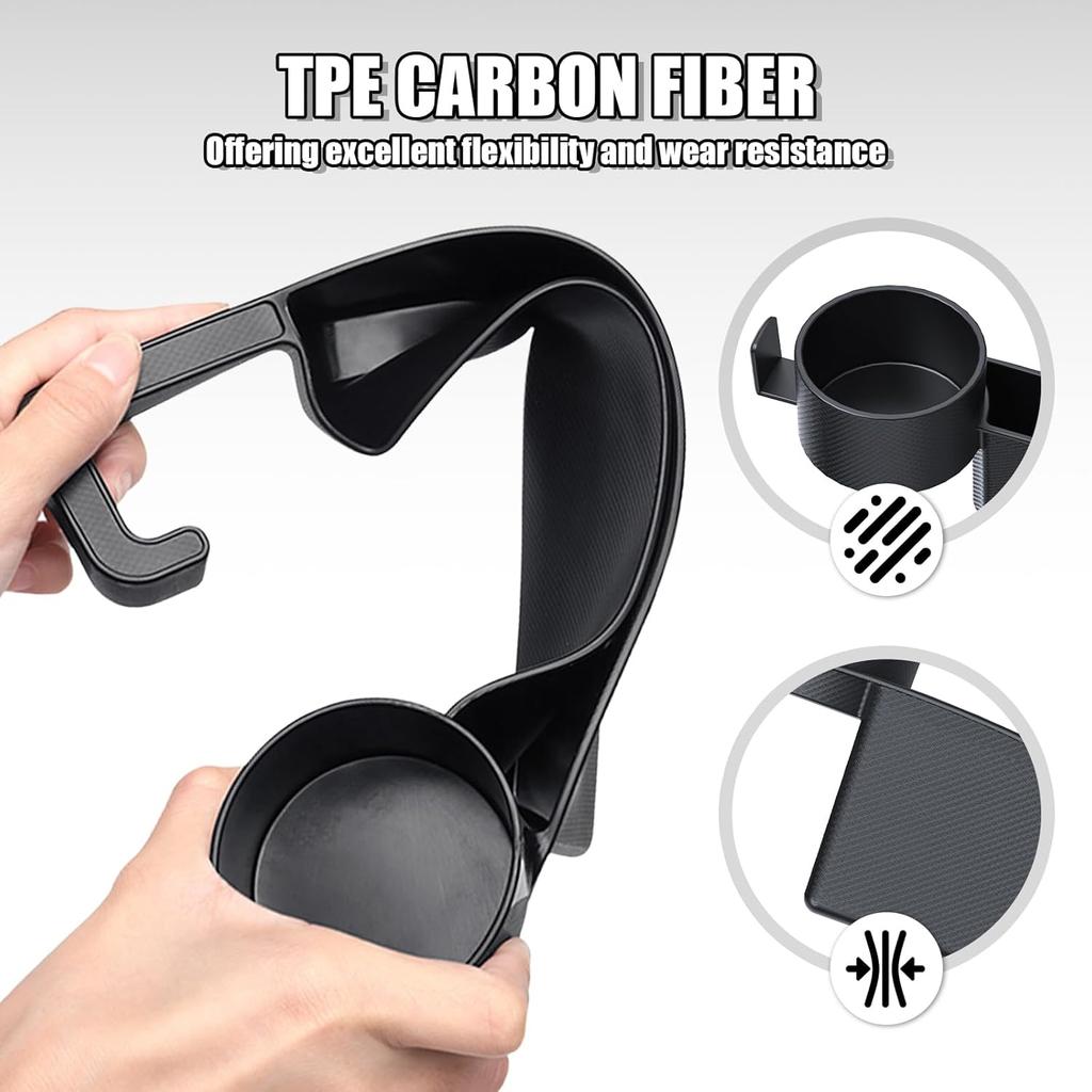 2PCS Car Seat Gap Filler Organizer With Cars Cup Holder,Hook,3 In 1 Car Seat Gap Plug With Storage Slot & Seats Belt Holes & Charging Port,Universal