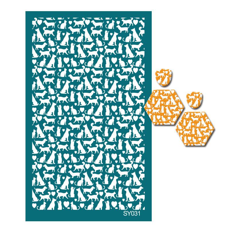 Polymer Clay Silk Screen Stencils Reusable Silkscreen Print Kit for Printing Clay Stamps Jewelry Earrings Decoration Template