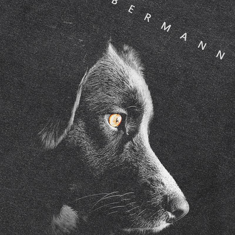 Streetwear Doberman T-shirt Bomull Tvättad Svart T-shirt Unisex Toppar T-shirts Sommar Kortärmad T-shirt