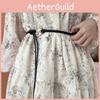 New Summer Women's Pu Leather Thin Belt For Dresses With Decorative Knot Design
