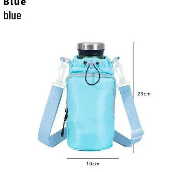 

Multifunctional Waterproof Drawstring Backpack with Phone Pocket & Insulated Cup Sleeve синій