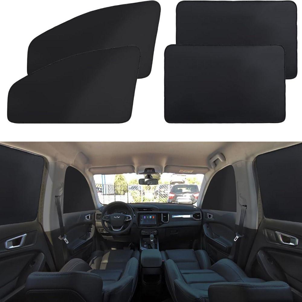 2/4Pcs 99% UV Blocking Car Window Covers Blackout Car Privacy Curtains Car Window Sun Shade Camping