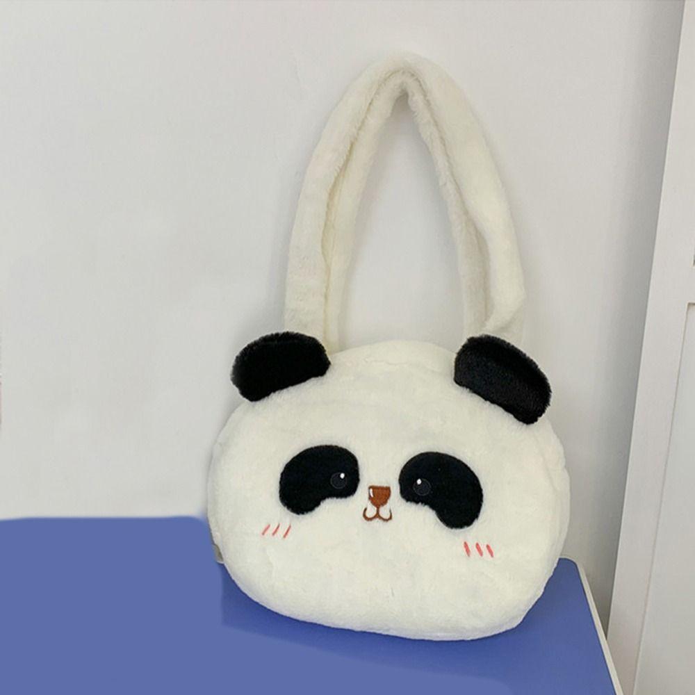 Animal Students School Bag Plush Cartoon Messaage Bag Adjustable Panda Backpack  Travel