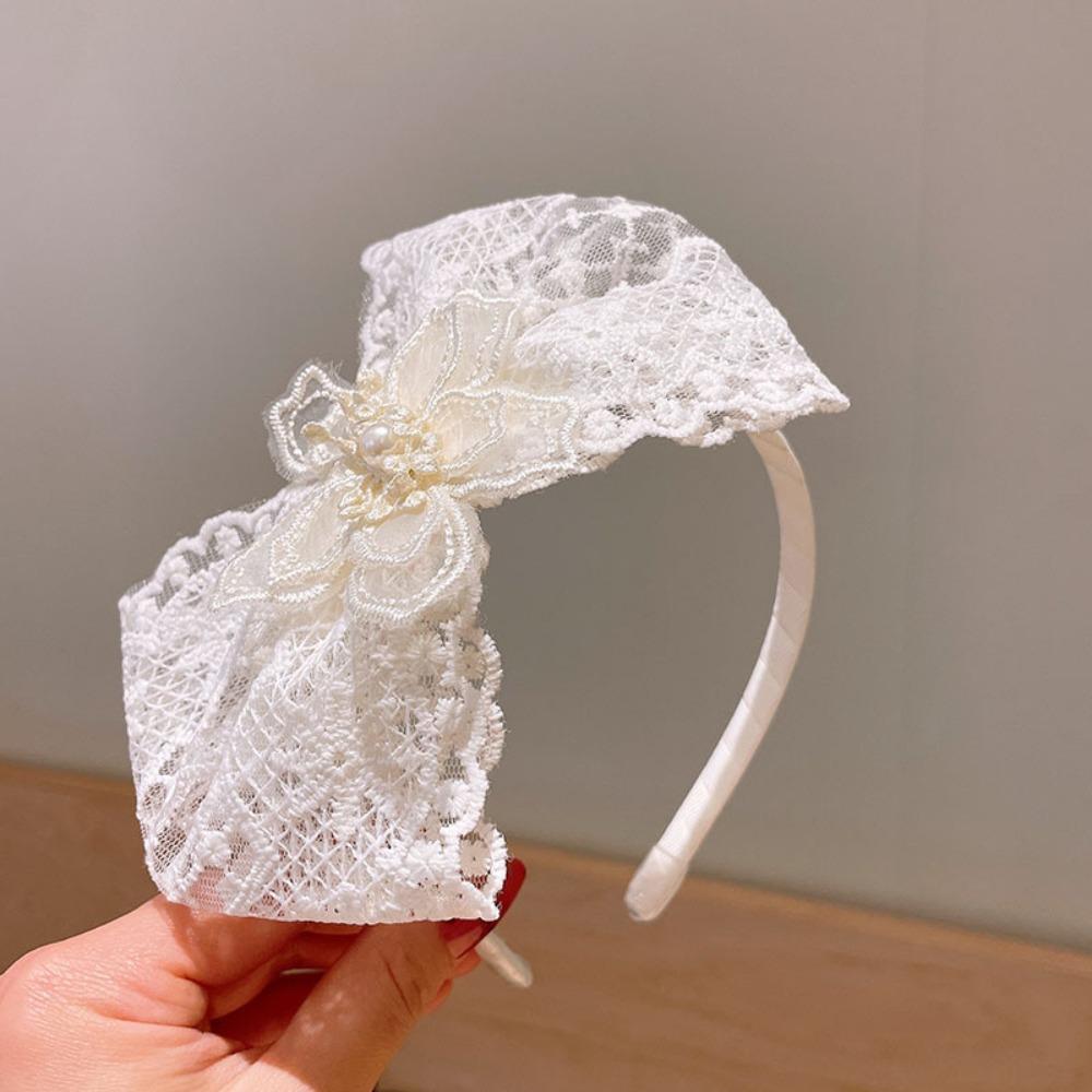 3D Princess Headband Versatile Hair Headband Cute Pearl Crown Girls Birthday Party Photo Props