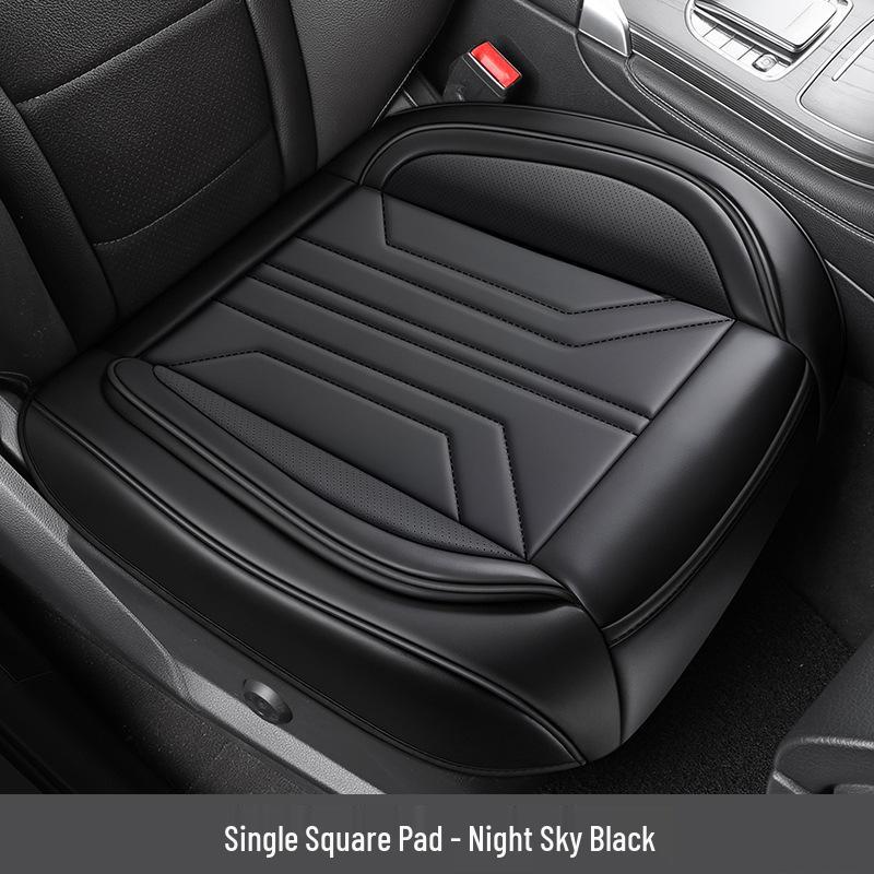Universal All-Season Leather Car Seat Cushion for SUVs, Off-Road, Sedans, and Trucks