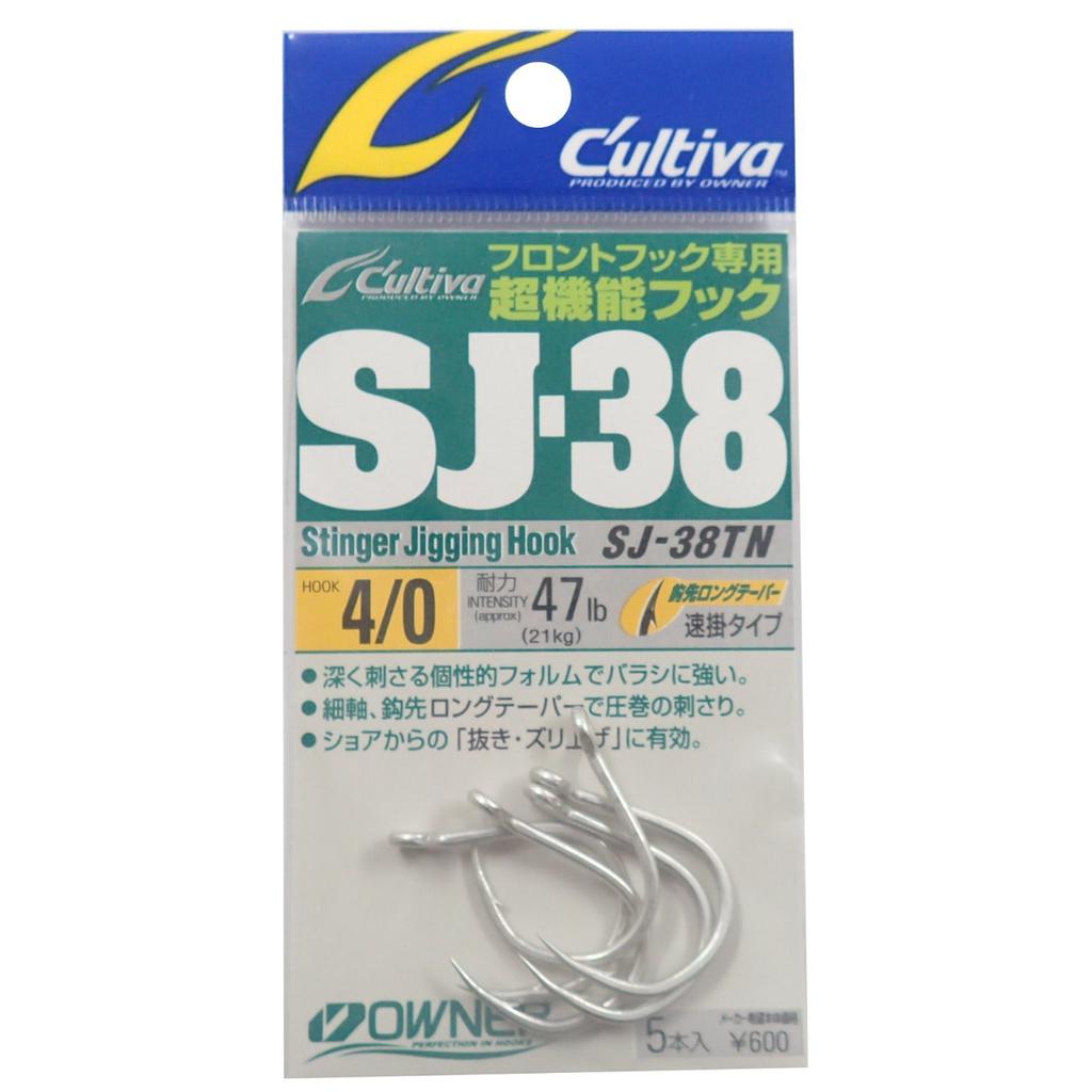 OWNER Single Hook SJ-38TN Stinger Jigging Hook No. 4/0 5