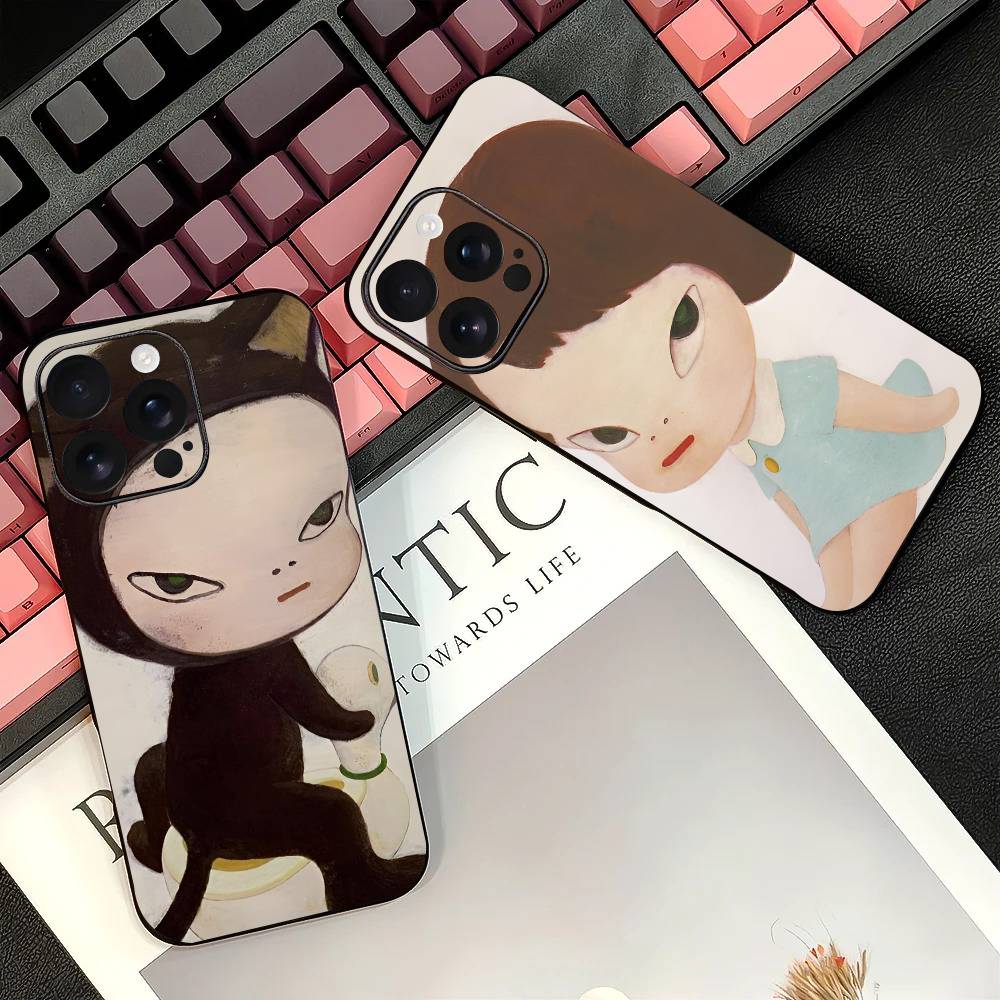 Yoshitomo Nara Phone Case Silicone Soft For IPhone 17 Air 16 15 14 13 12 11 Plus Pro Max Plus