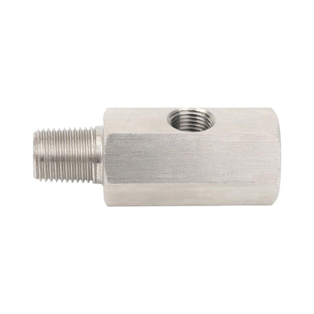 1/8 NPT Stainless Steel Hydraulic Pressure Sensor Adapter For Mechanical Engines For Diesel, Automotive Fuel, Oil, And Water