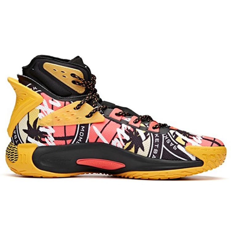 Anta Thompson KT5 Pu Cushioning Slip Resistant Abrasion Resistant High top Basketball Shoes Men's Yellow 112031101-3