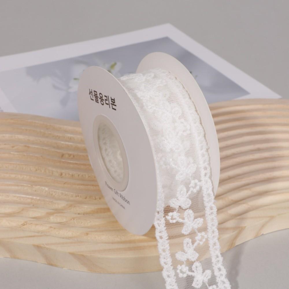 Floral Embroidery Floral Lace Trim Ribbon 5 Yards/Roller Gifts Packaging Material Lace Roll Trim