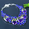 Natural Bi-Color Tourmaline Gemstone 925 Sterling Silver Gift Necklace 18" W4j58