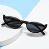 A Pair of Half Frame Cat Eye Sunglasses Small Frame Plain Face Personalized Street Po Sunglasses