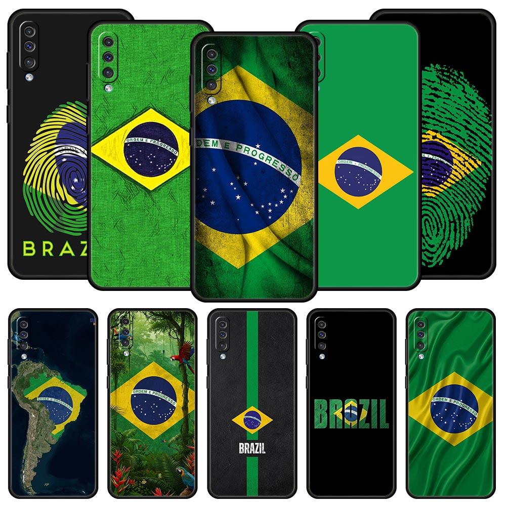 Large Brazil Flag Phone Case For Samsung A56 A36 A26 A54 A52 A24 A14 A50 A72 A70 A40 A06 A12 A22 A34 A42 A32 A04s A16 5G Cover