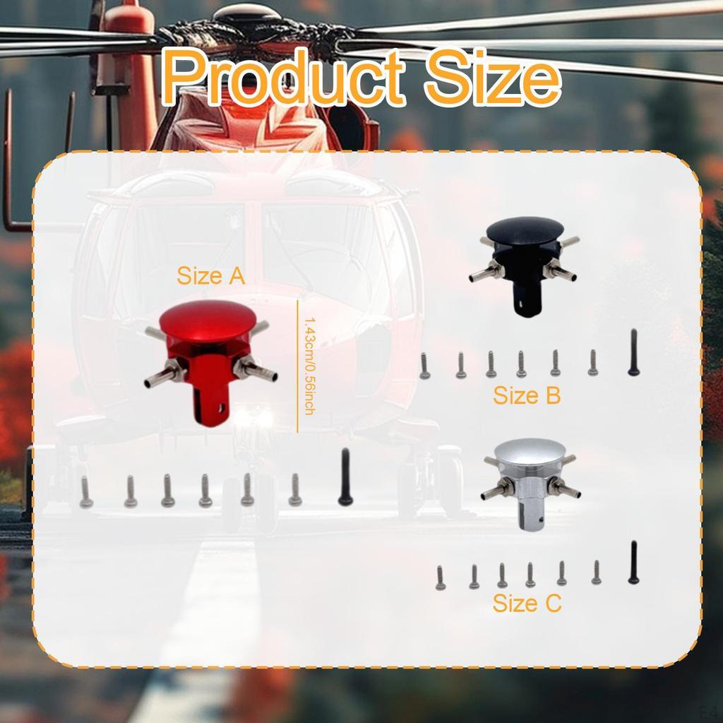 RC Rotor Head for K124 K170 Lightweight Spare Parts Tear Resistant Practical Aluminum Functional