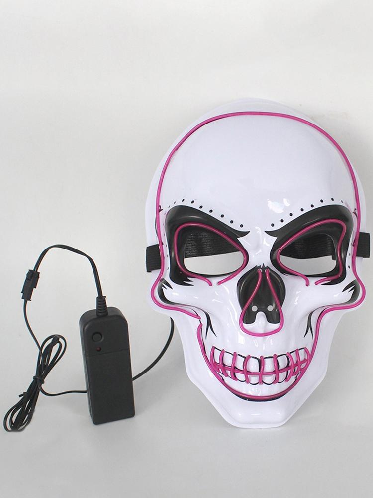 Fashion Horror Halloween Skull Mask LED Light Cosplay Costume Cosplay Mask Halloween Luminous Skull Mask Halloween Party