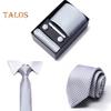 6Pcs/Set Tie Pocket Square Cufflinks Set Gift Box Masculine Charm Faux Silk Fabric Bright Colors Business Tie Men Accessories Gift Set
