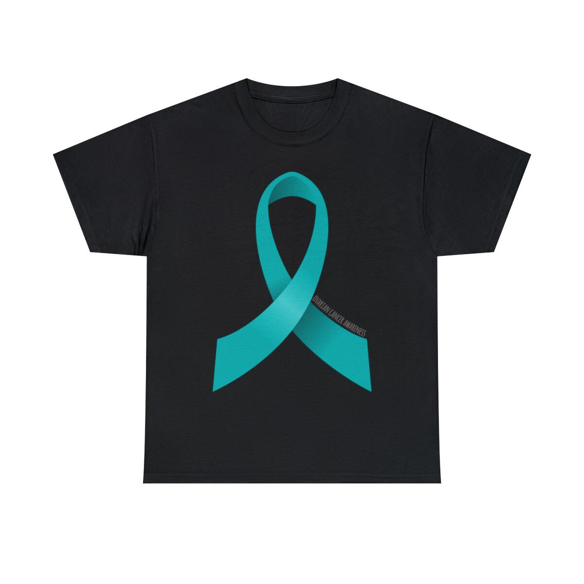 Ovarian Cancer Awareness Ribbon Graphic Tee Shirt, S-5XL M
