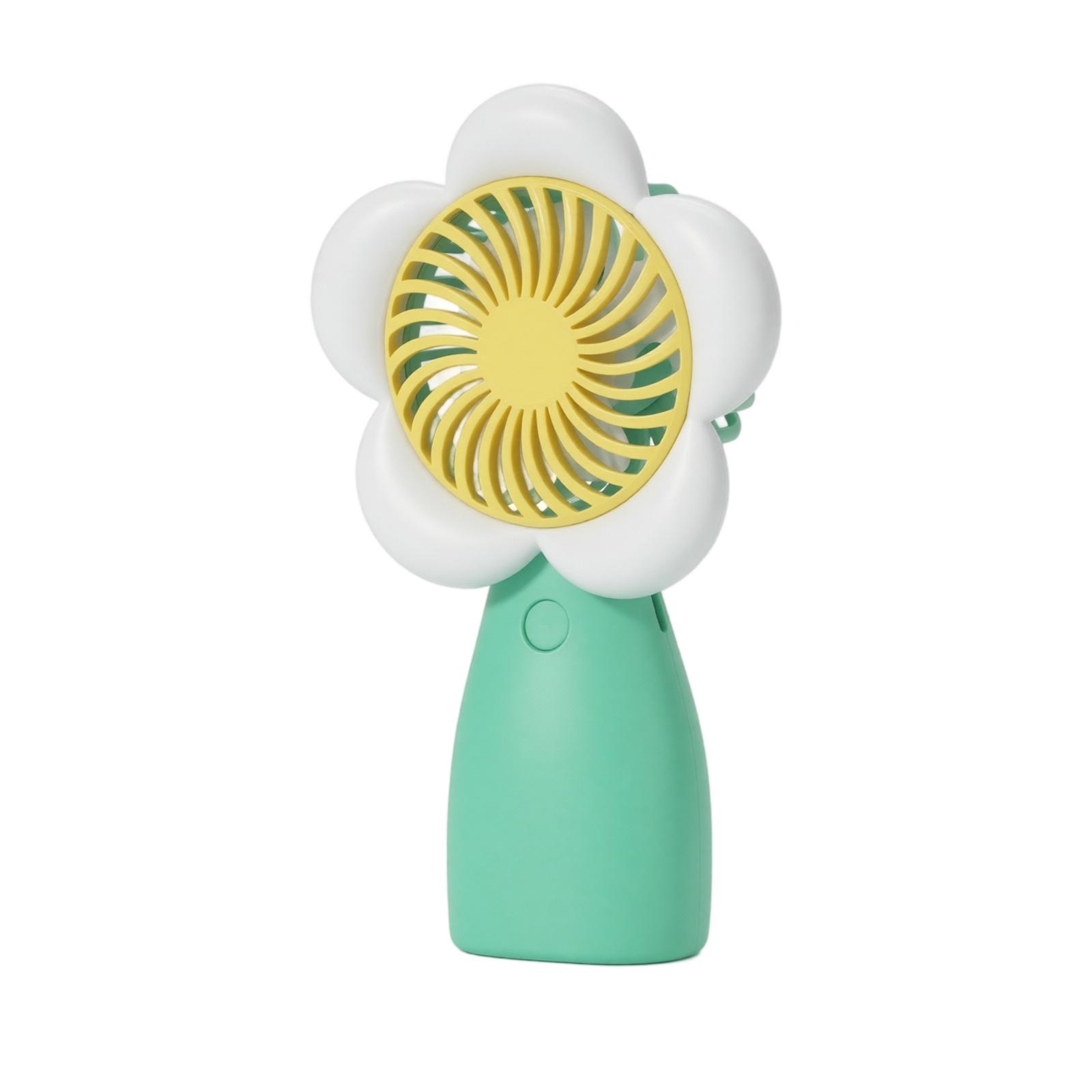 USB Rechargeable Flower Desktop Fan, Portable Handheld Fan for Home one size