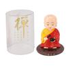 Solar Little Monk Figurine Automatic Head Shaking Decorative Funny Statue Ornament for   Car Dashboard Home