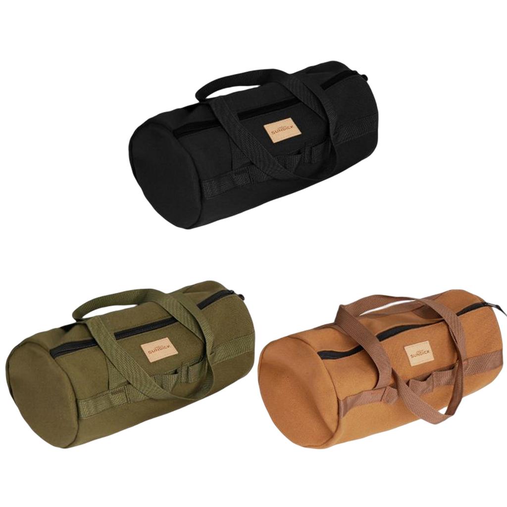 SUNDICK Tent Stake Tool Bag Portable Canvas Tent Wind Rope Buckle Handbag Large Capacity Lightweight Breathable Camping Supplies