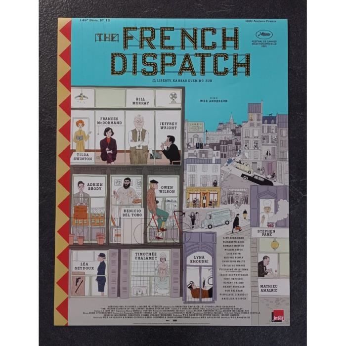 

The french dispatch Affiche originale de cinéma Roulée 53x40cm Wes Anderson