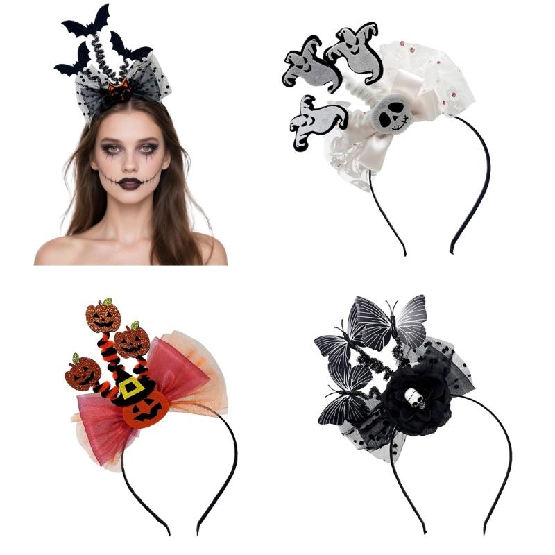 Gothic Bat Devil Hairband Soft Elastic Headwear Hair Hoop For Costume Event Themed Gatherings