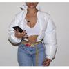 Solid Color Long Sleeve Short Zip Coat Solid Long Sleeve Short Zip-up Outerwear
