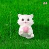 Miniaturní figurky zvířat Malá kočka Řemesla z pryskyřice House Micro Fairy Garden Diy Doplňky Kreativní domácí dekorace do auta