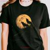 Mystical Wolf Moon T Shirt Celestial Cotton Vintage Graphic Versatile Casual Stylish Streetwear Designer Clothes Soft