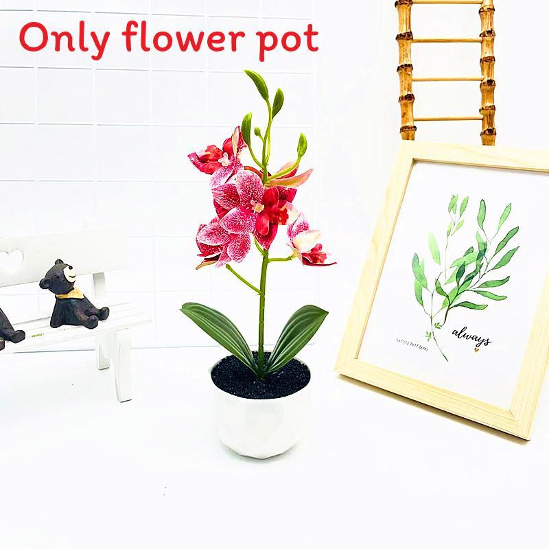 Simulated Phalaenopsis Potted Artificial Artificial Flower For Indoor Outdoor Decoration And Photography Use