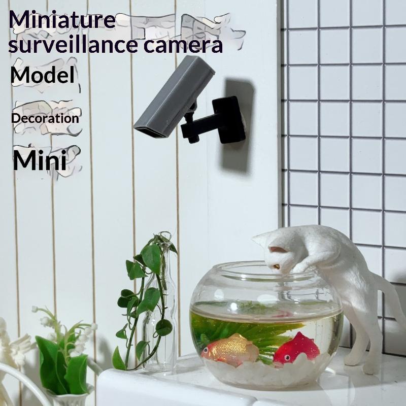 1/2Pcs 1/12 Dollhouse Mini Surveillance Camera Model For Micro Landscape Decoration Miniature Food And Play Scene Ornament