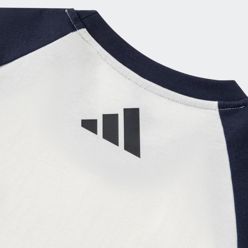 Adidas FW24 Tee LS Series Comfortable Soft Versatile Quick-Dry Long Sleeve T-Shirt Unisex Tops White Ink-Blue JZ2337