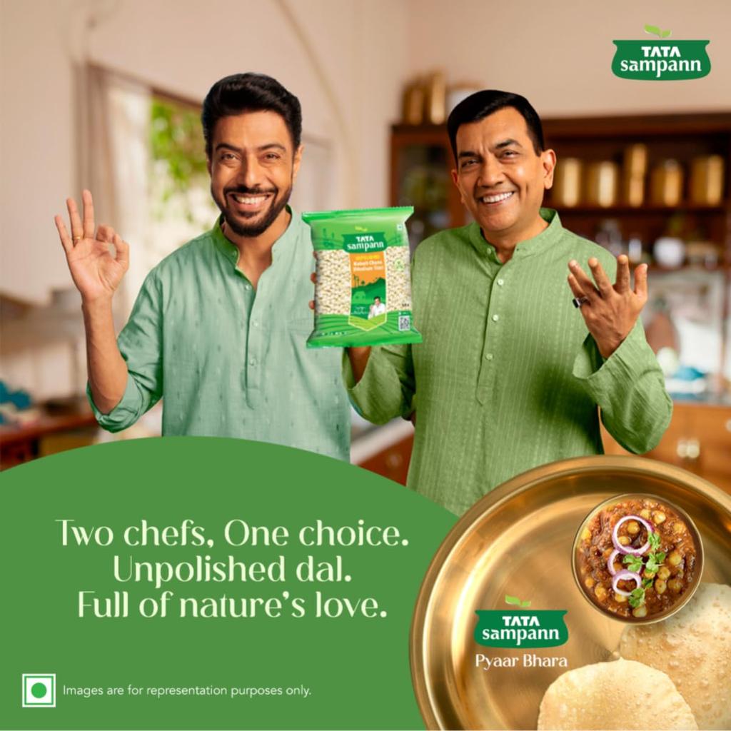 TATA Sampann Unpolished Kabuli Chana 500 G Medium Size Premium Chickpeas For Salads