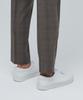 MUSINSA STANDARD Glen Check Tapered Hidden Banding Crop Slacks [Dark Beige]