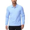 Heren Lange Mouw Golf Tennis Kraag Shirt Geschikt voor Vrije Tijd Werk Reizen 3 Knopen Super Zacht Lente