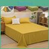 Flat Cotton Sheet Bedding Solid Color Mattress Cover Non Slip Fitted Sheet For Single Double Home Sheets For Bed