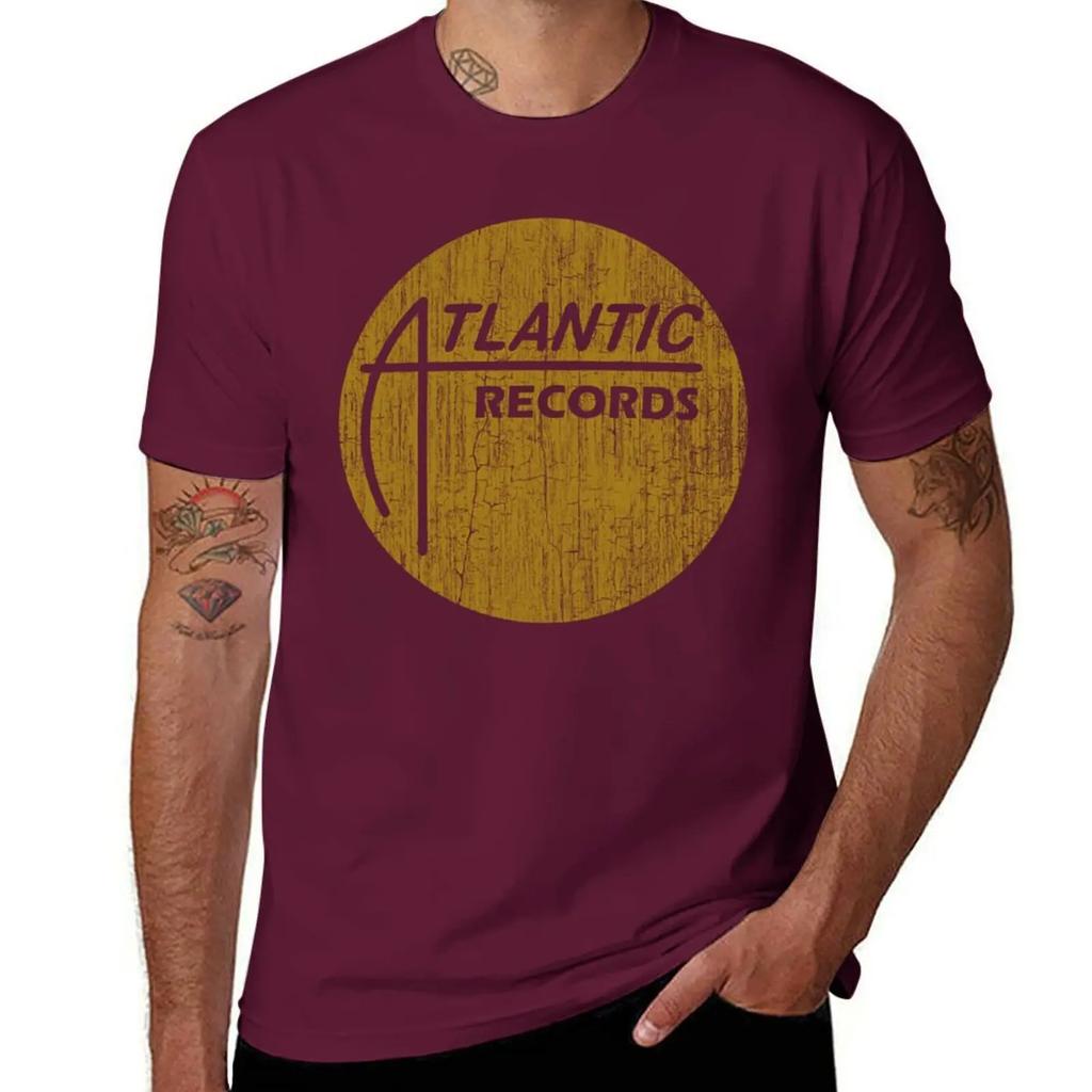 Atlantic Records T-Shirt übergroß Herrenkleidung Anime-Sachen Shirts Grafik-T-Shirt Herren