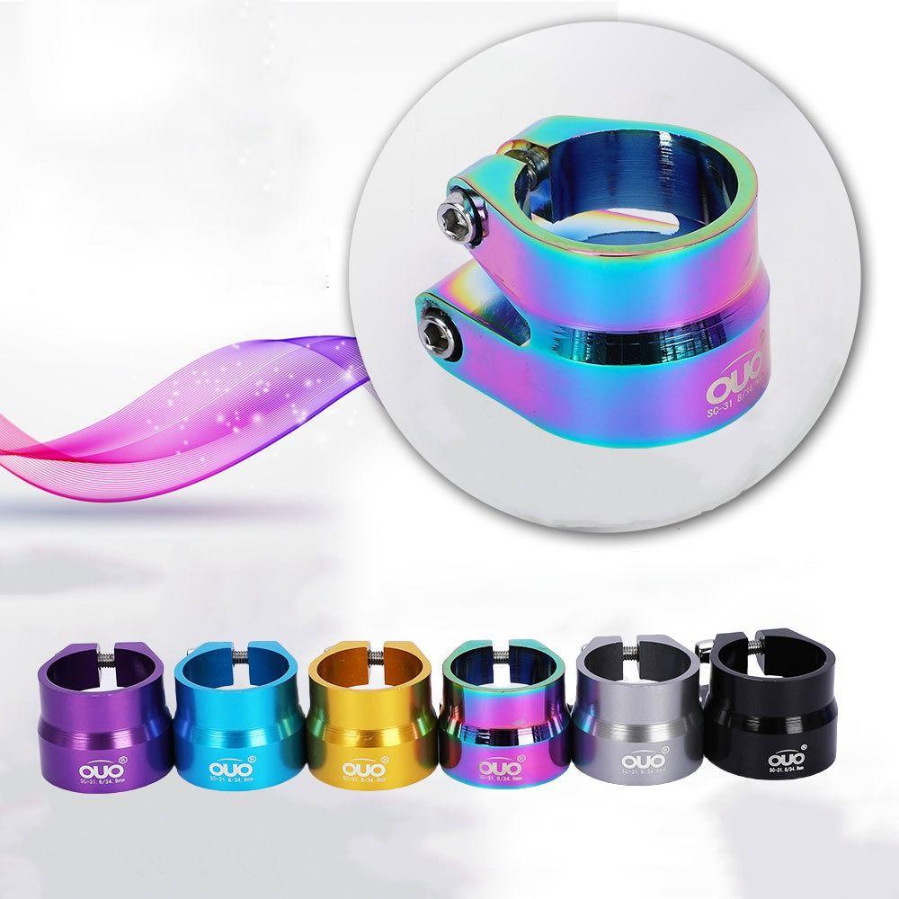 Double Layer Bicycle Seatpost Clamp Aluminum Zinc Zinc Alloy Bike Seat Tube Clip Seat Tube Clamp Bike Parts
