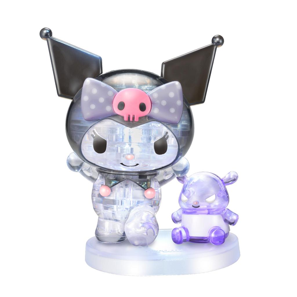 Hanayama (HANAYAMA) [Transparent 3D Jigsaw Puzzle] Crystal Gallery Sanrio Kuromi Ribbon Crystal-Like Figure Interior Decor Ages 7+