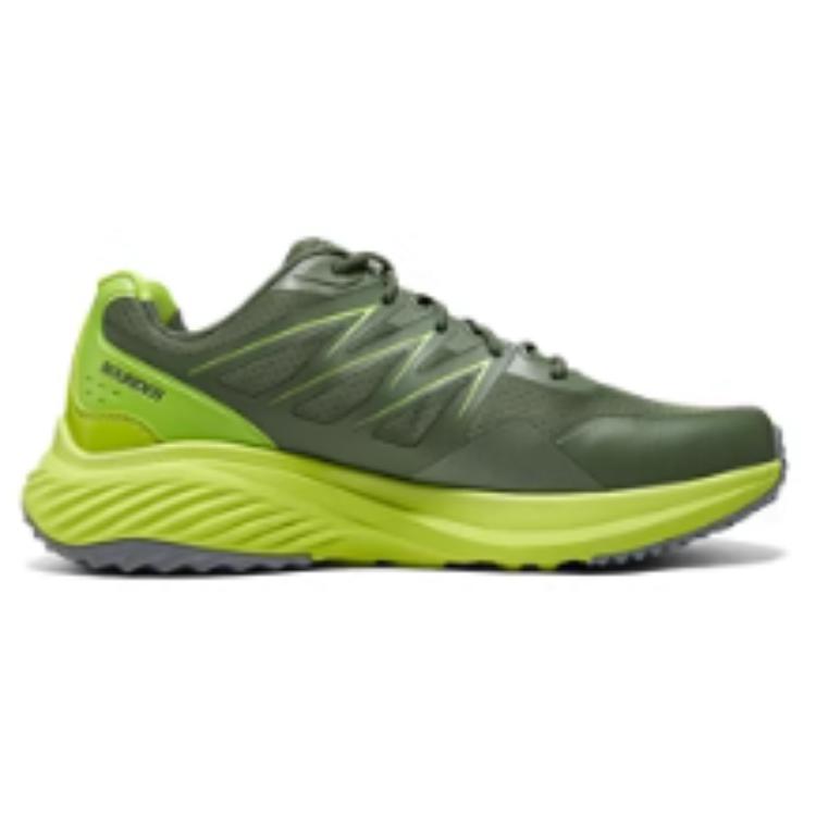 Skechers Comfortable Shock Absorbing Durable Low Top Casual Running Shoes Men sneaker Green Yellow 232781-OLLM
