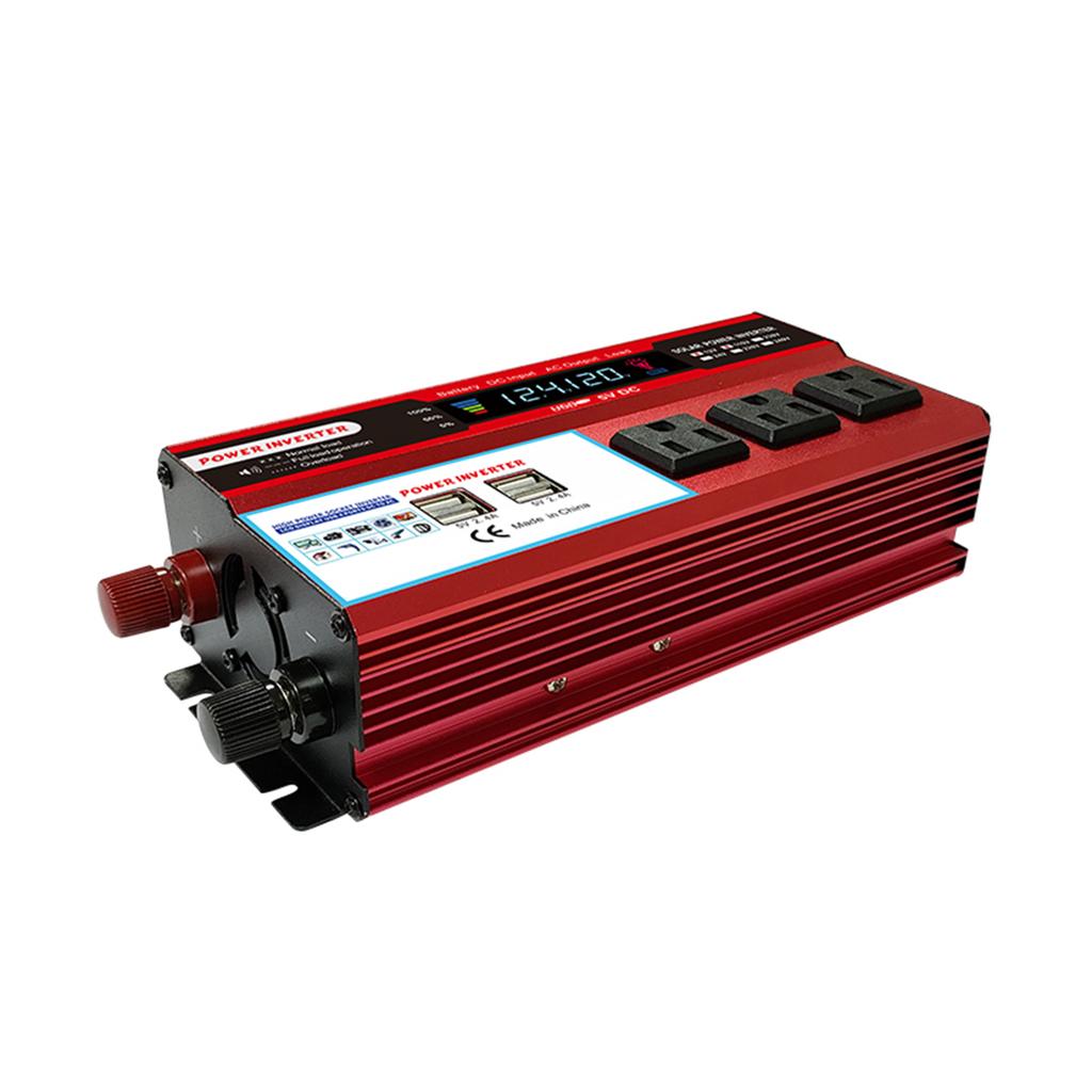 Solar High Efficiency Sine Inverter Home Car RV Solar Power Converter with LCD Display 12V to 110V AC 850-950W