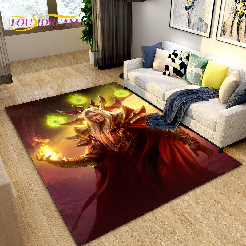 3D World of Warcraft , WOW Game Area Rug Large ,Carpet Rug for Living Room Bedroom Sofa Doormat Decoration ,Kids Non-slip Floor Mat